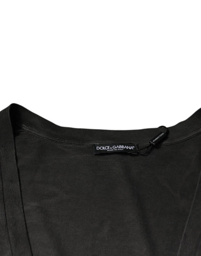 Dolce &amp; Gabbana Zwart Katoenen T-shirt met Ronde Hals en Korte Mouwen
