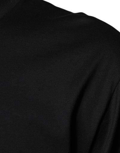 Dolce &amp; Gabbana Zwart Katoenen T-shirt met Ronde Hals en Korte Mouwen