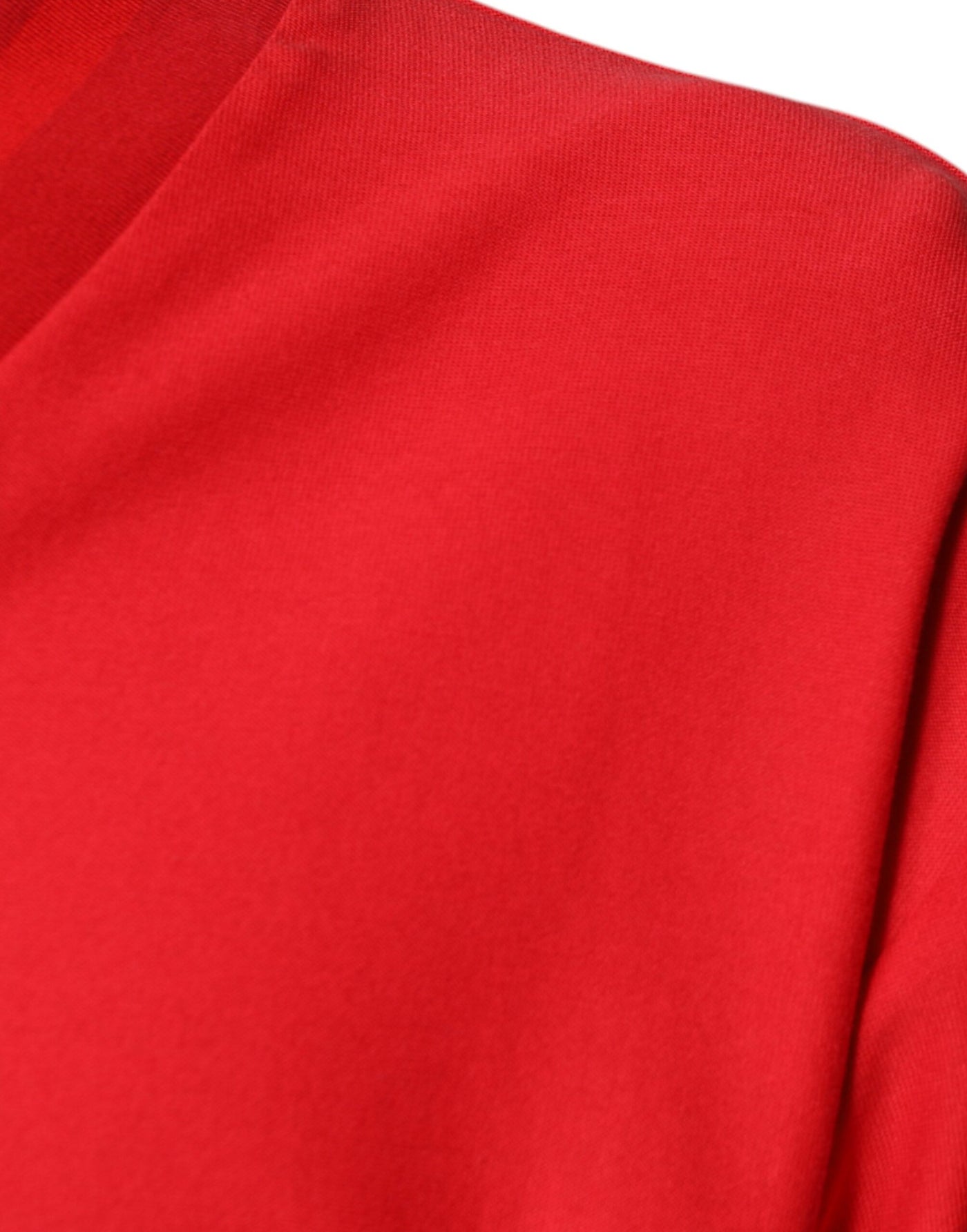 Dolce &amp; Gabbana Rood Katoenen V-hals T-shirt met Korte Mouwen