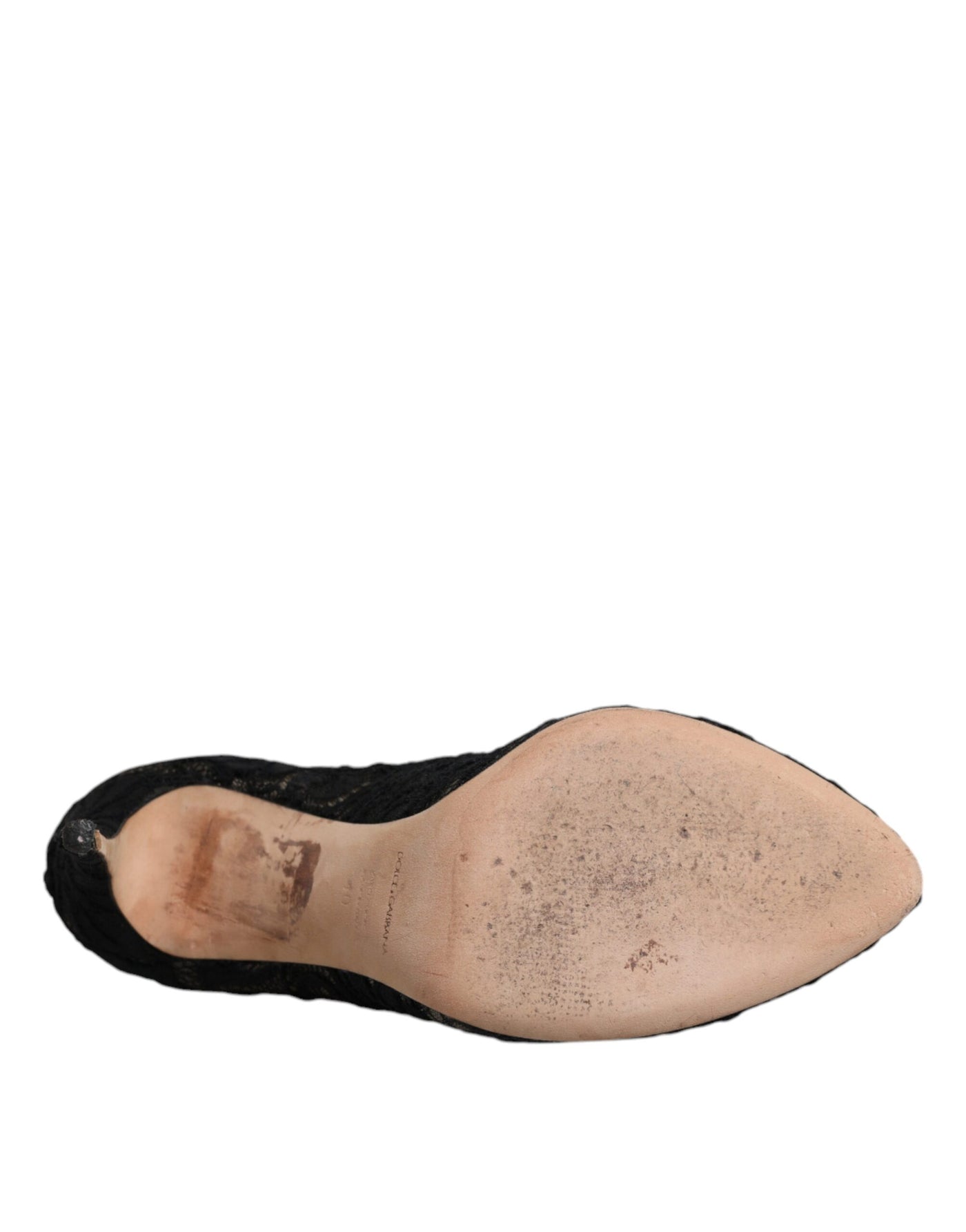 Bottes mi-mollet extensibles en dentelle noire Dolce &amp; Gabbana