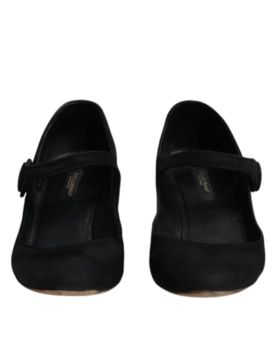 Dolce &amp; Gabbana Zwarte Suède KEIRA Hakken Pumps Schoenen