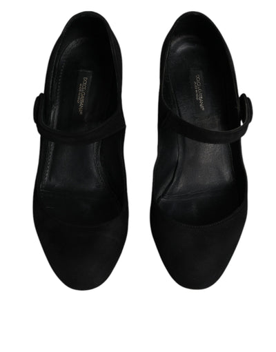Dolce &amp; Gabbana Zwarte Suède KEIRA Hakken Pumps Schoenen