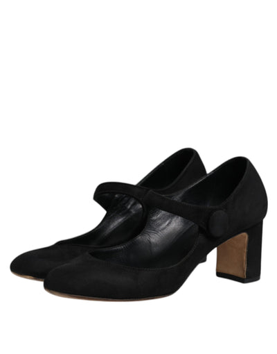 Dolce &amp; Gabbana Zwarte Suède KEIRA Hakken Pumps Schoenen