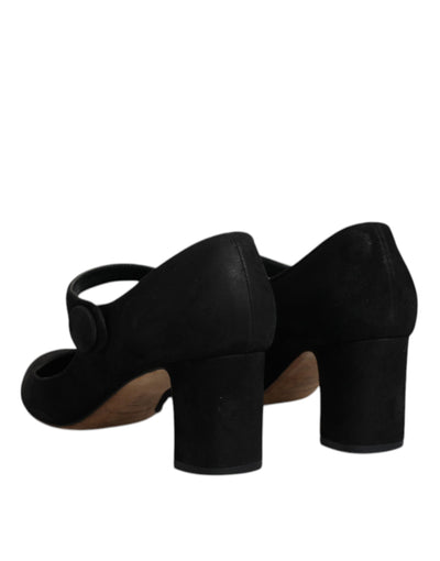 Dolce &amp; Gabbana Zwarte Suède KEIRA Hakken Pumps Schoenen