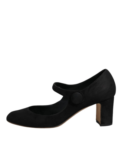 Dolce &amp; Gabbana Zwarte Suède KEIRA Hakken Pumps Schoenen