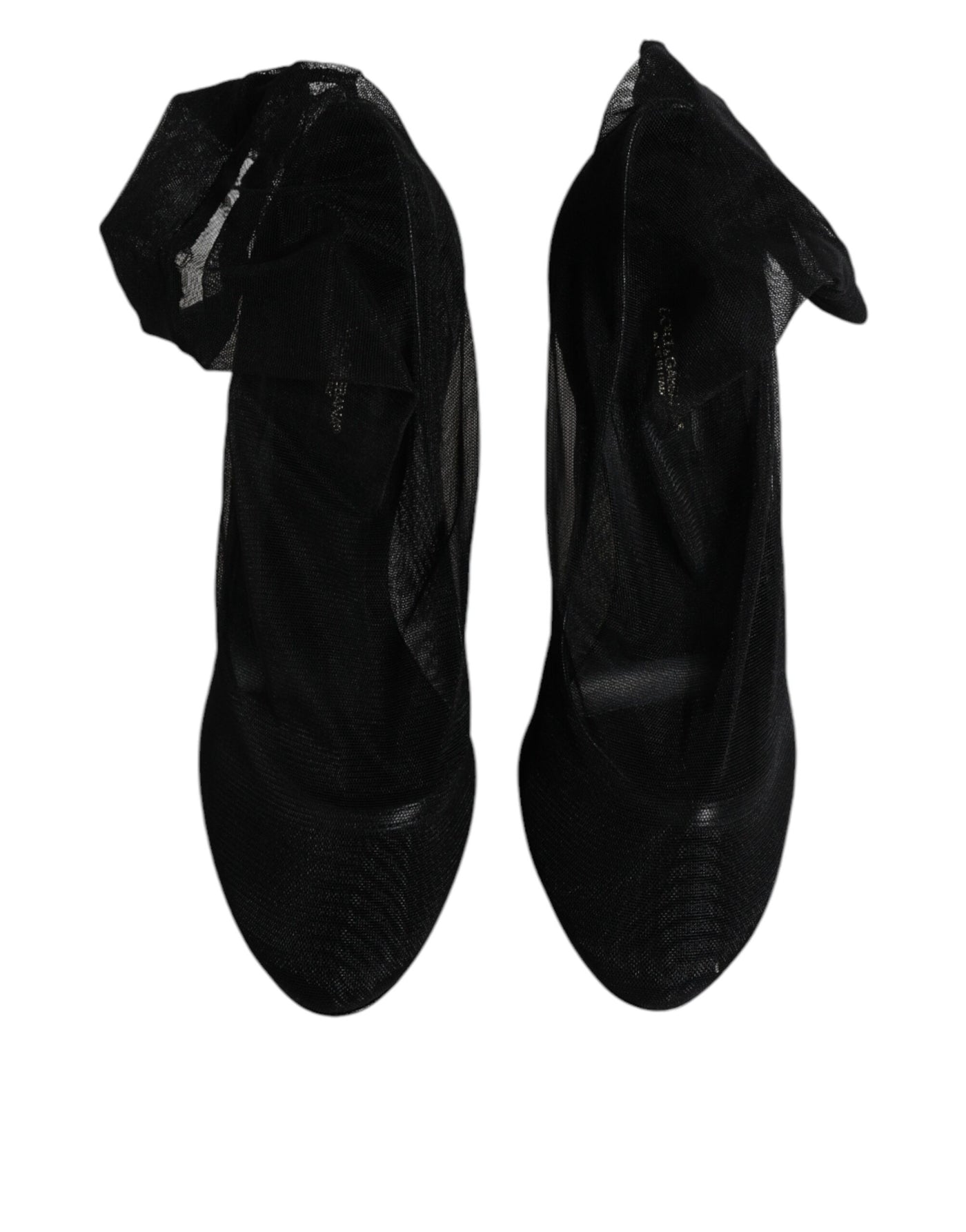 Bottes chaussettes en nylon extensible noir Dolce &amp; Gabbana