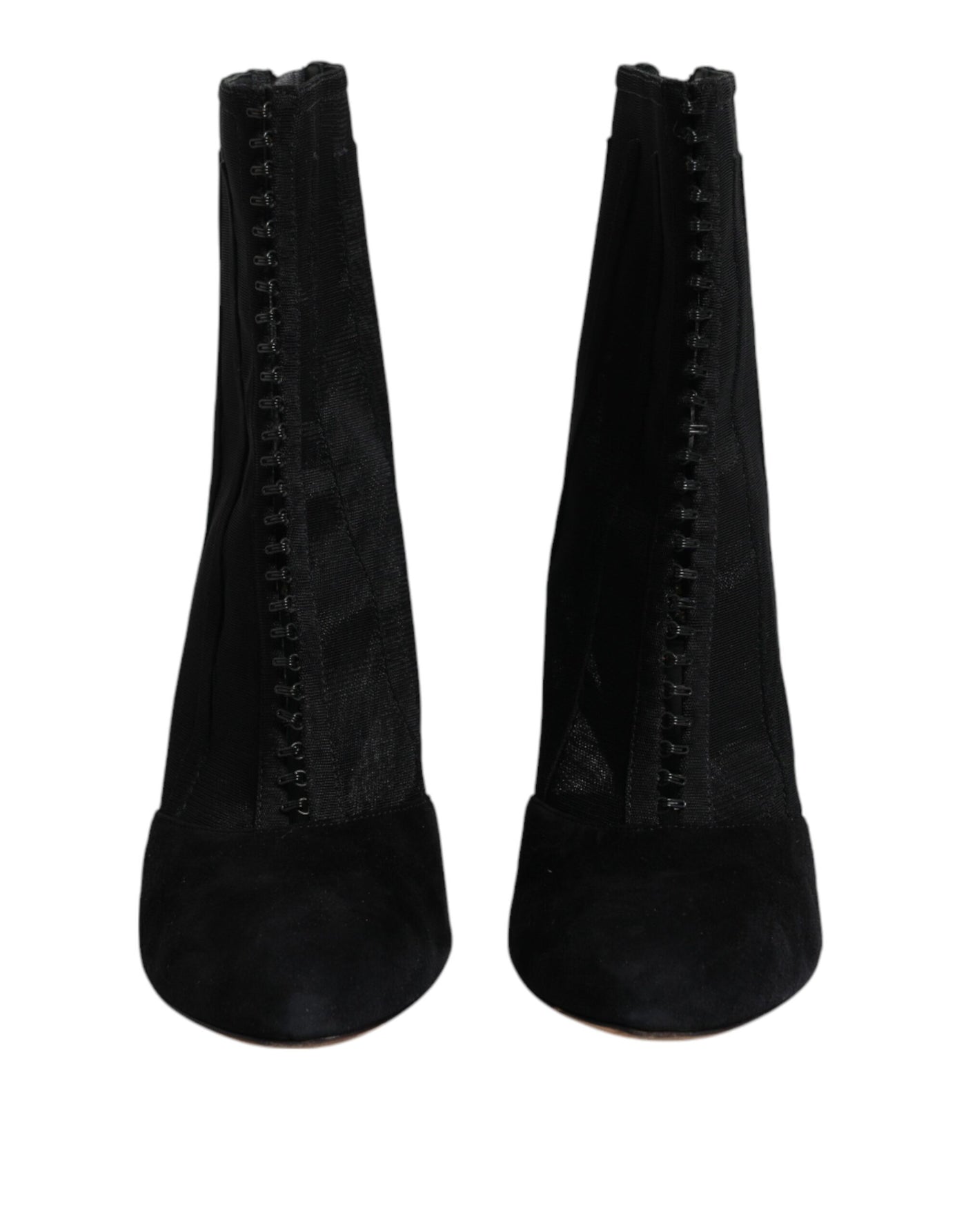 Bottines à talons aiguilles en maille noire Dolce &amp; Gabbana