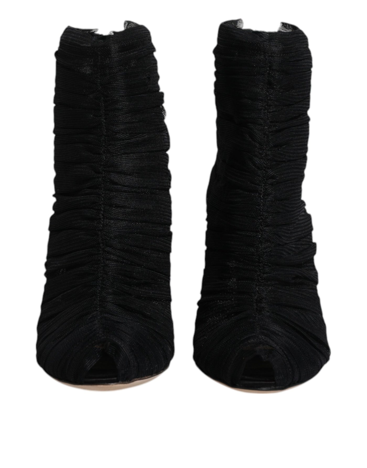 Bottines à talons aiguilles en maille noire Dolce &amp; Gabbana