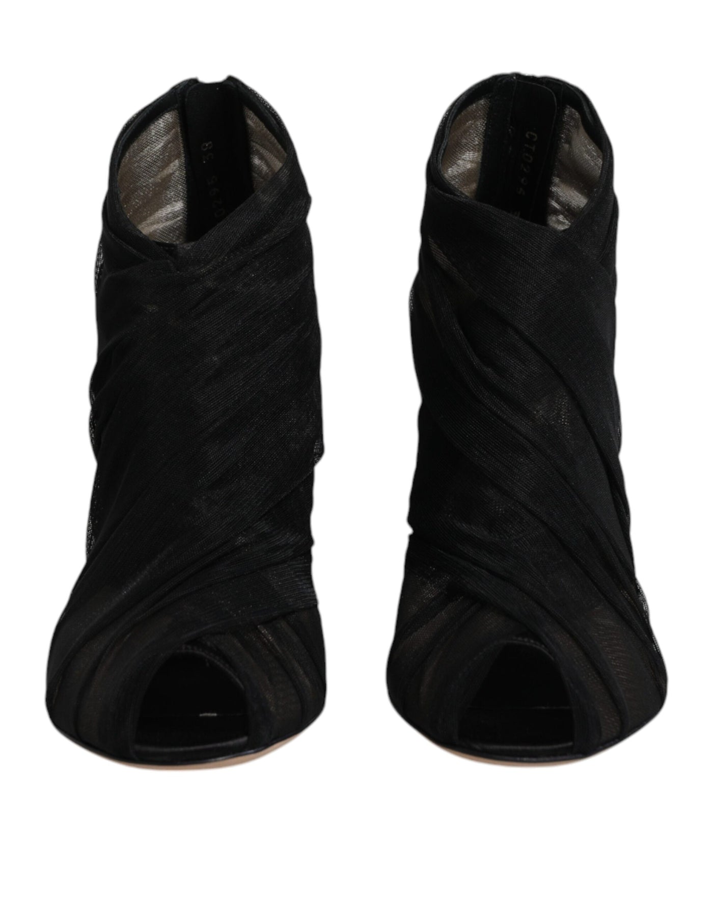 Bottines à talons aiguilles en maille noire Dolce &amp; Gabbana