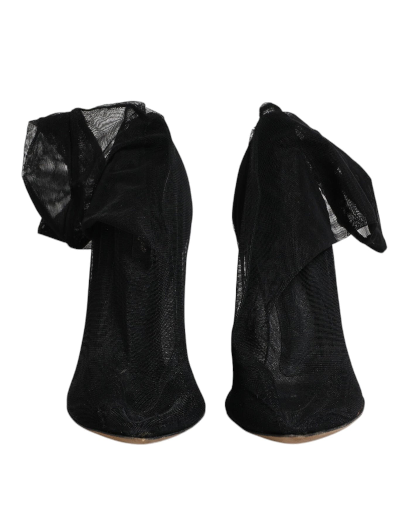 Bottes chaussettes en nylon extensible noir Dolce &amp; Gabbana