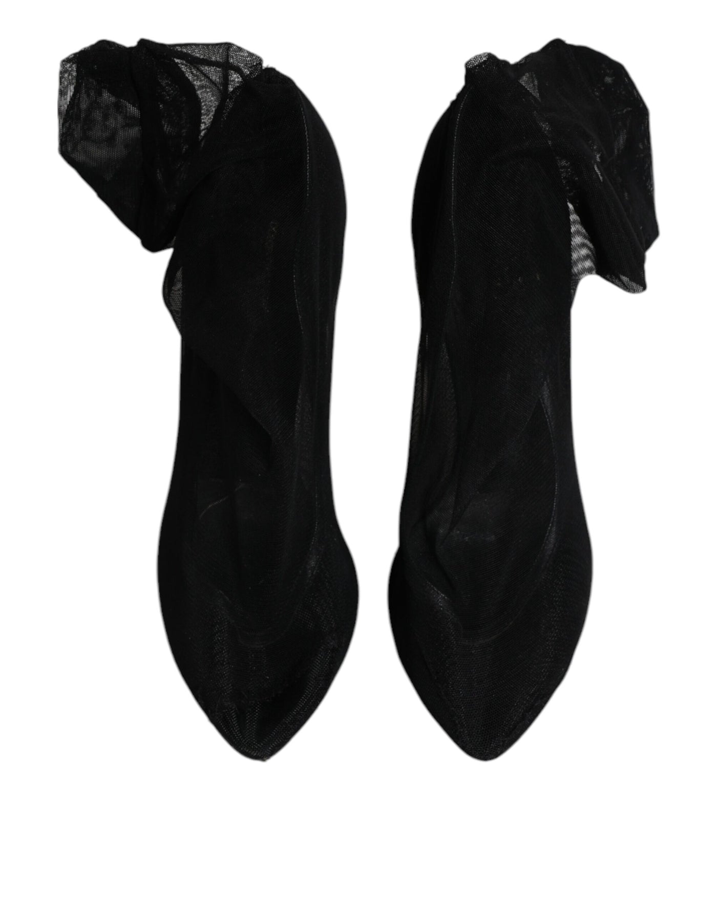 Bottes chaussettes en nylon extensible noir Dolce &amp; Gabbana