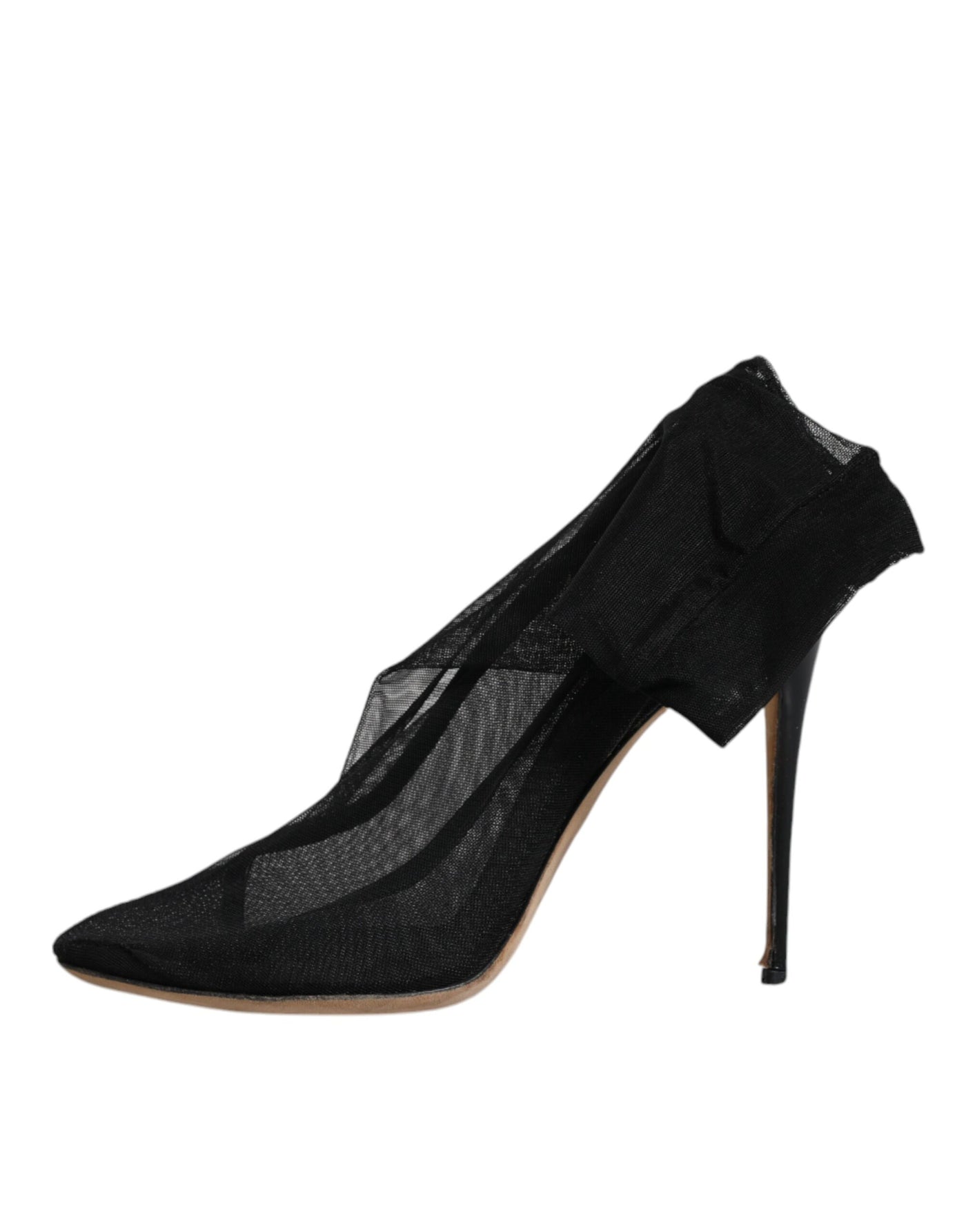 Bottes chaussettes en nylon extensible noir Dolce &amp; Gabbana