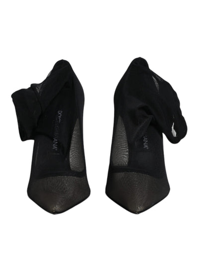 Chaussures style chaussettes en maille viscose noire Dolce &amp; Gabbana