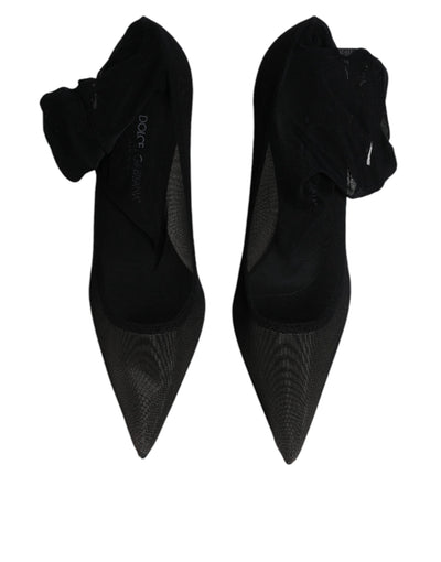 Chaussures style chaussettes en maille viscose noire Dolce &amp; Gabbana
