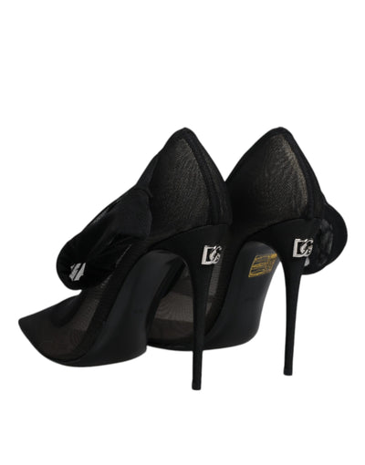 Chaussures style chaussettes en maille viscose noire Dolce &amp; Gabbana
