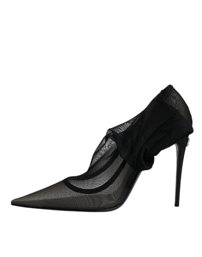 Chaussures style chaussettes en maille viscose noire Dolce &amp; Gabbana