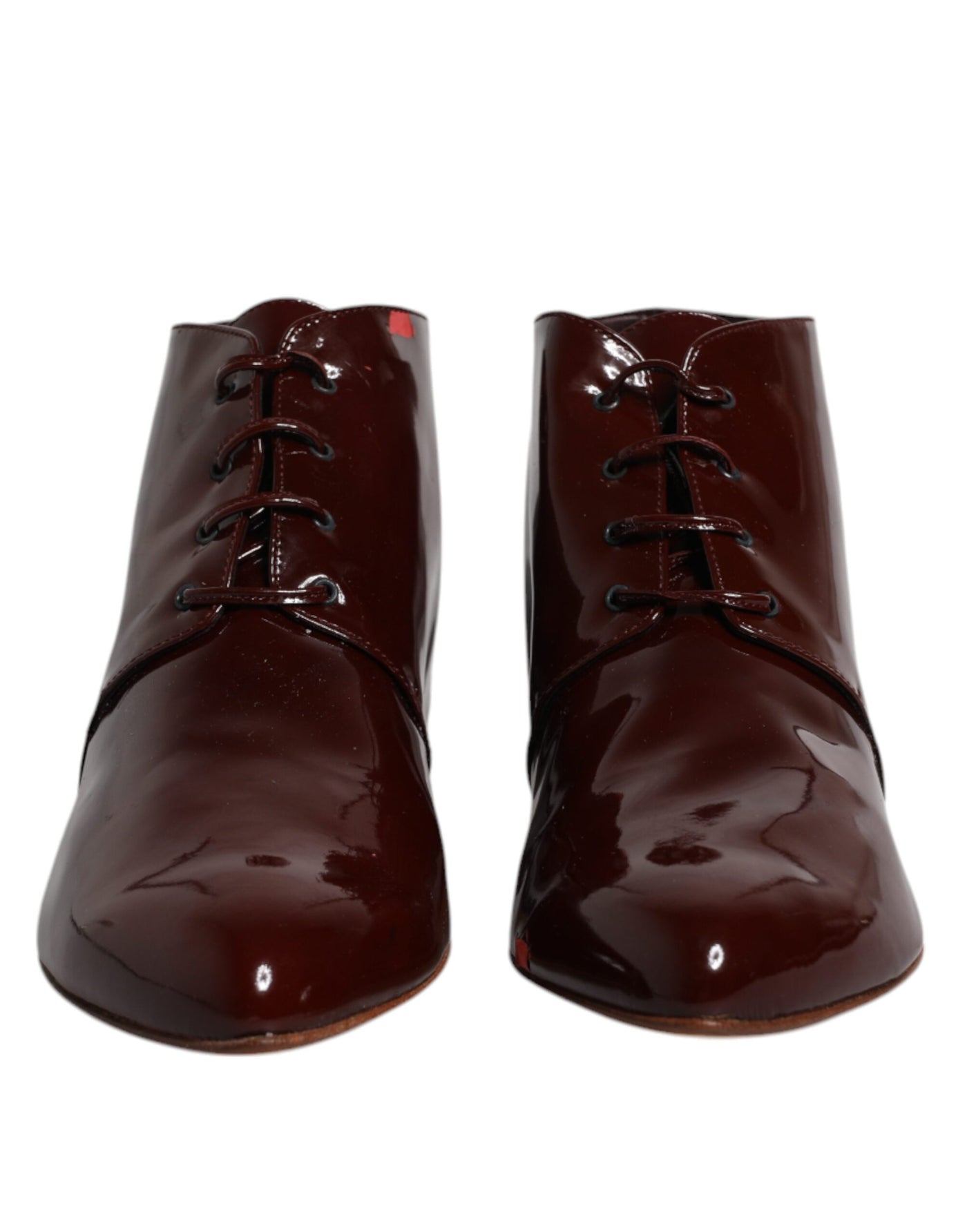 Bottines à lacets en cuir marron Dolce &amp; Gabbana