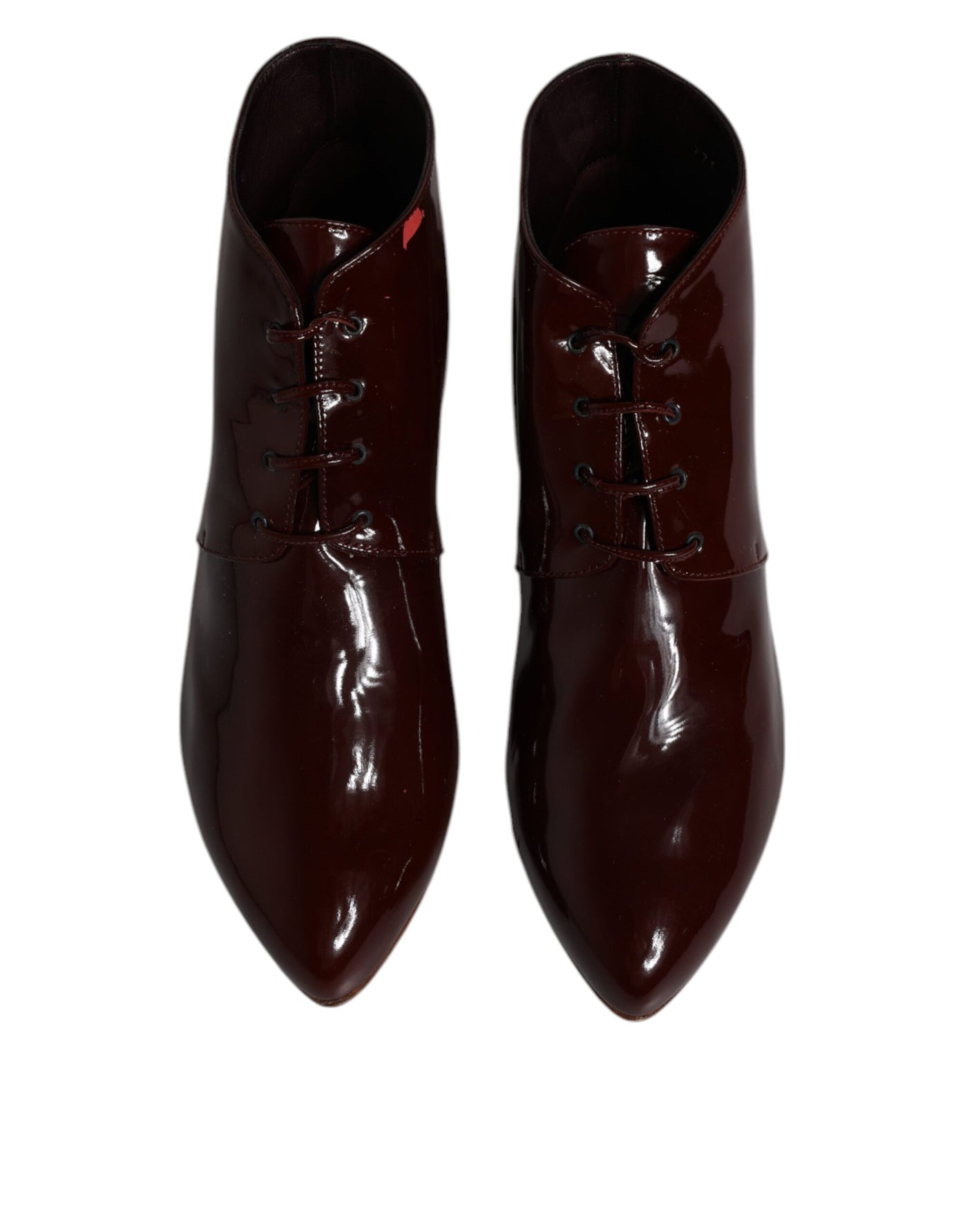 Bottines à lacets en cuir marron Dolce &amp; Gabbana