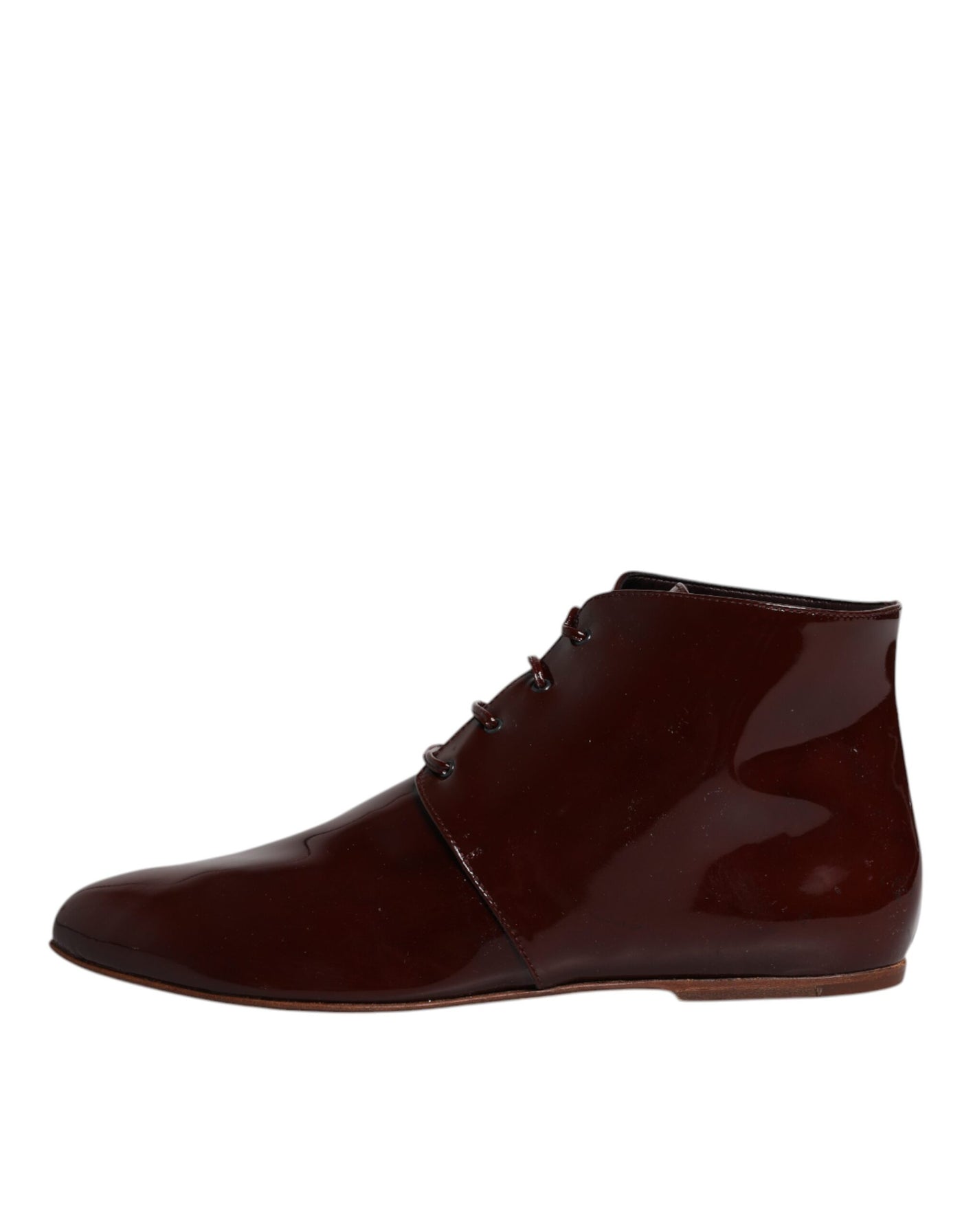 Bottines à lacets en cuir marron Dolce &amp; Gabbana