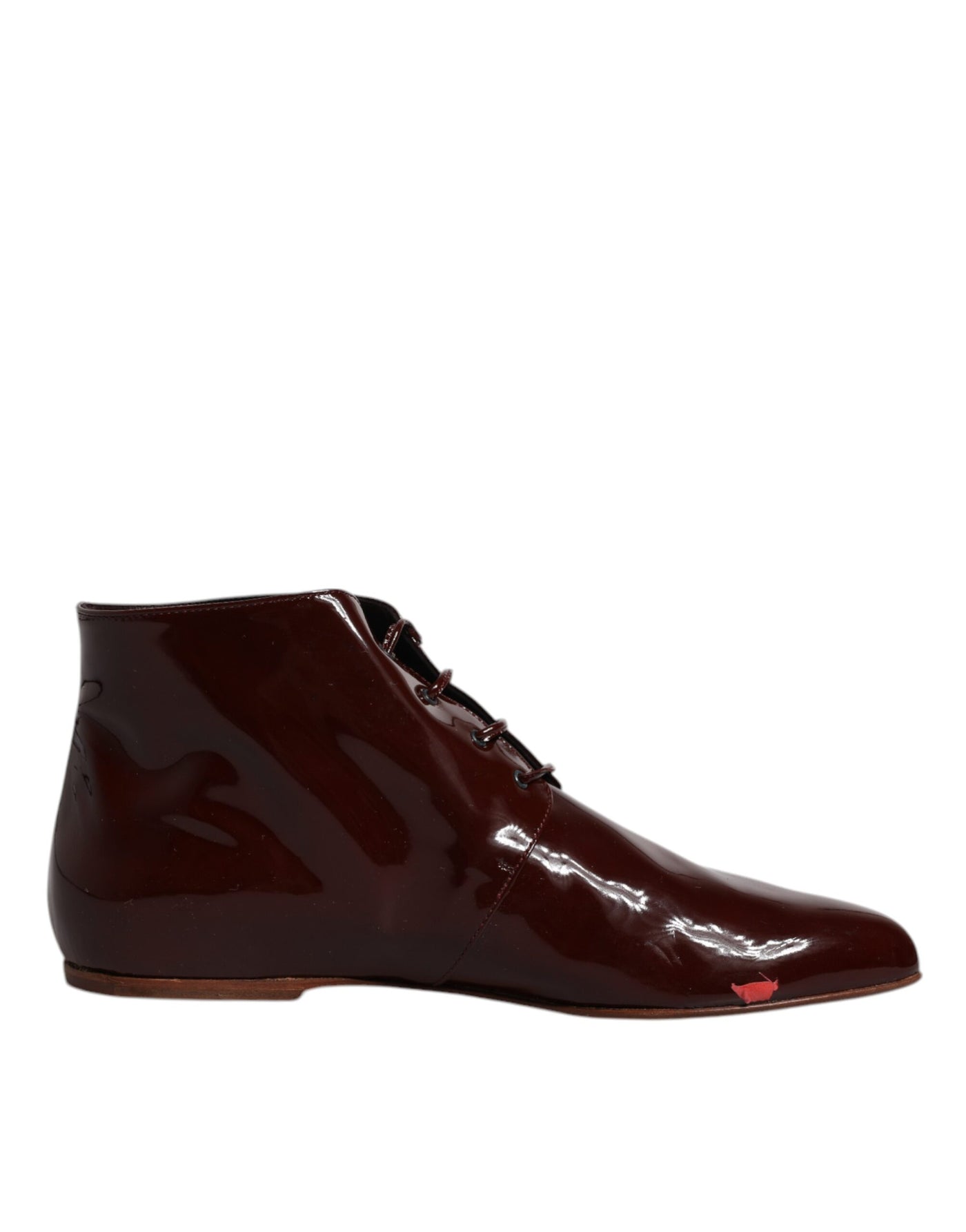 Bottines à lacets en cuir marron Dolce &amp; Gabbana