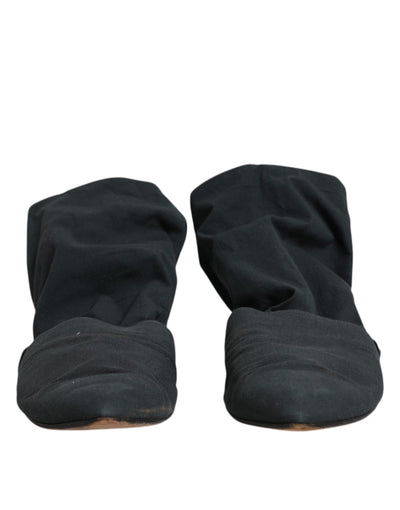 Bottines style chaussettes en coton vert Dolce &amp; Gabbana
