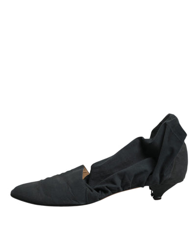 Bottines style chaussettes en coton vert Dolce &amp; Gabbana
