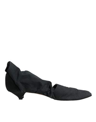 Bottines style chaussettes en coton vert Dolce &amp; Gabbana