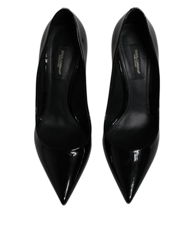 Dolce &amp; Gabbana Zwarte Lakleer Hoge Hakken Pumps Schoenen