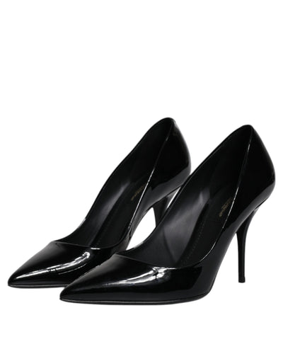 Dolce &amp; Gabbana Zwarte Lakleer Hoge Hakken Pumps Schoenen