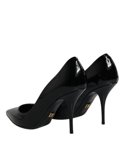 Dolce &amp; Gabbana Zwarte Lakleer Hoge Hakken Pumps Schoenen