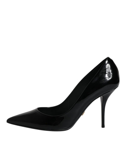 Dolce &amp; Gabbana Zwarte Lakleer Hoge Hakken Pumps Schoenen