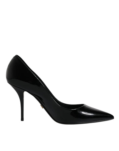 Dolce &amp; Gabbana Zwarte Lakleer Hoge Hakken Pumps Schoenen