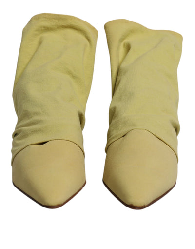 Bottines à talons style chaussettes vertes Dolce &amp; Gabbana