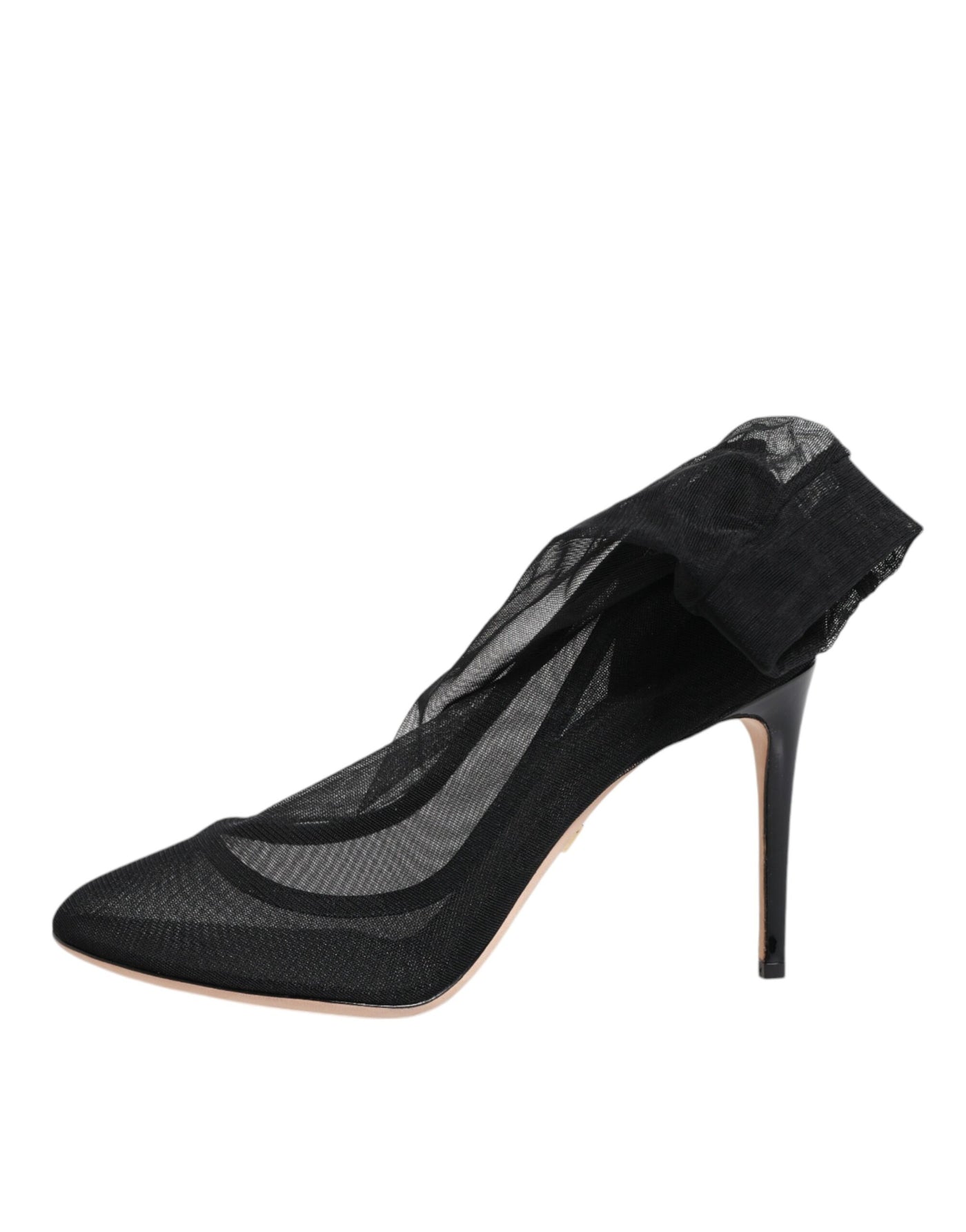 Bottes style chaussettes en maille de nylon noir Dolce &amp; Gabbana