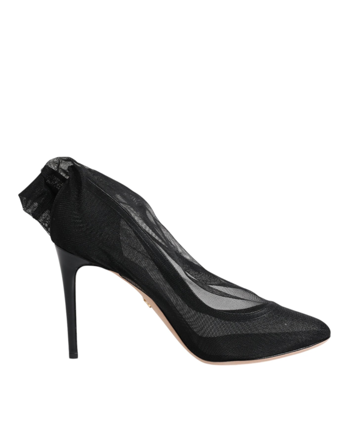 Bottes style chaussettes en maille de nylon noir Dolce &amp; Gabbana