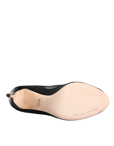 Bottes style chaussettes en maille de nylon noir Dolce &amp; Gabbana