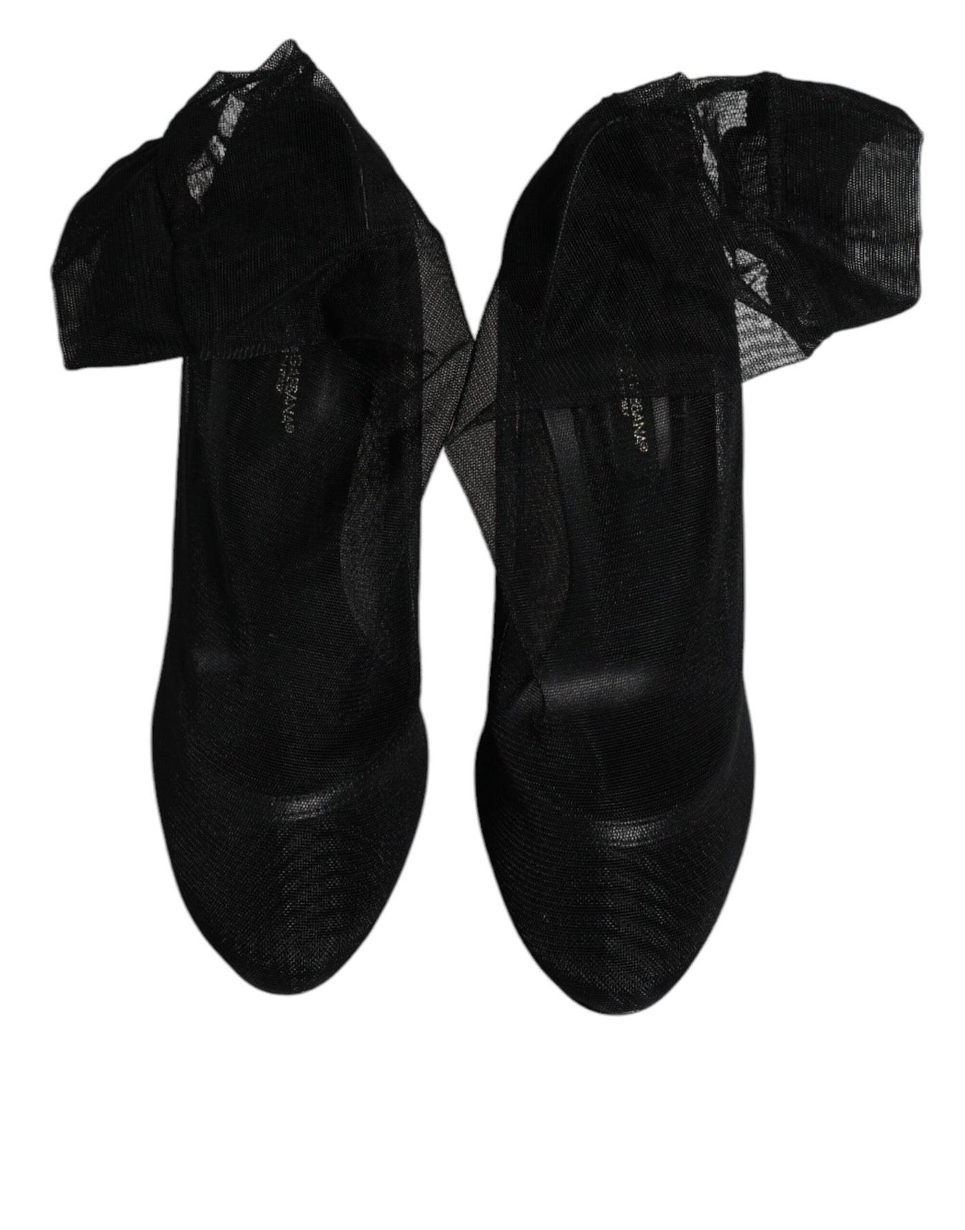 Bottes style chaussettes en maille de nylon noir Dolce &amp; Gabbana