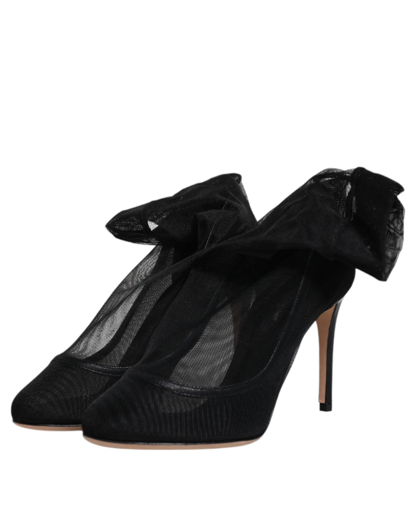 Bottes style chaussettes en maille de nylon noir Dolce &amp; Gabbana