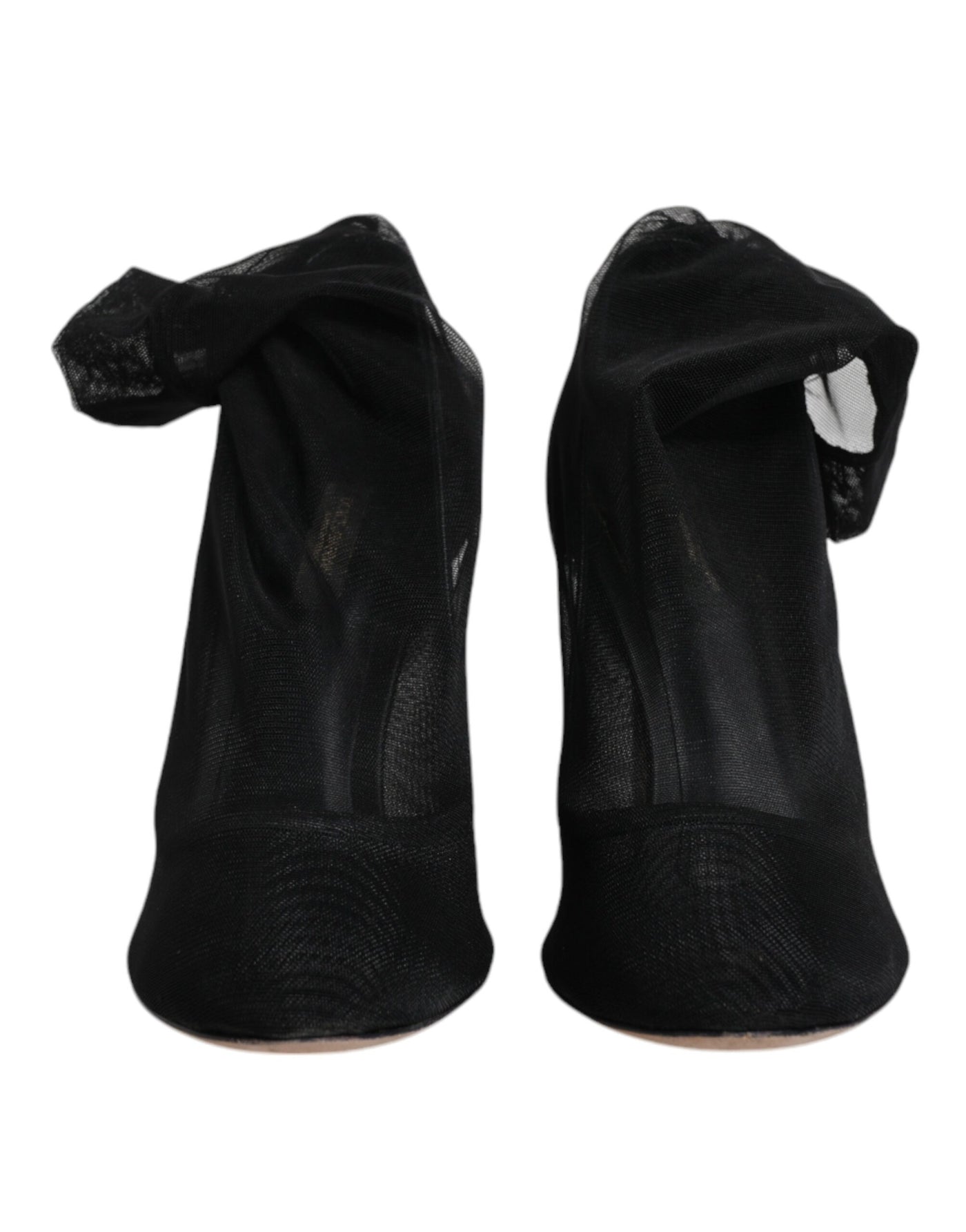 Bottes style chaussettes en maille de nylon noir Dolce &amp; Gabbana