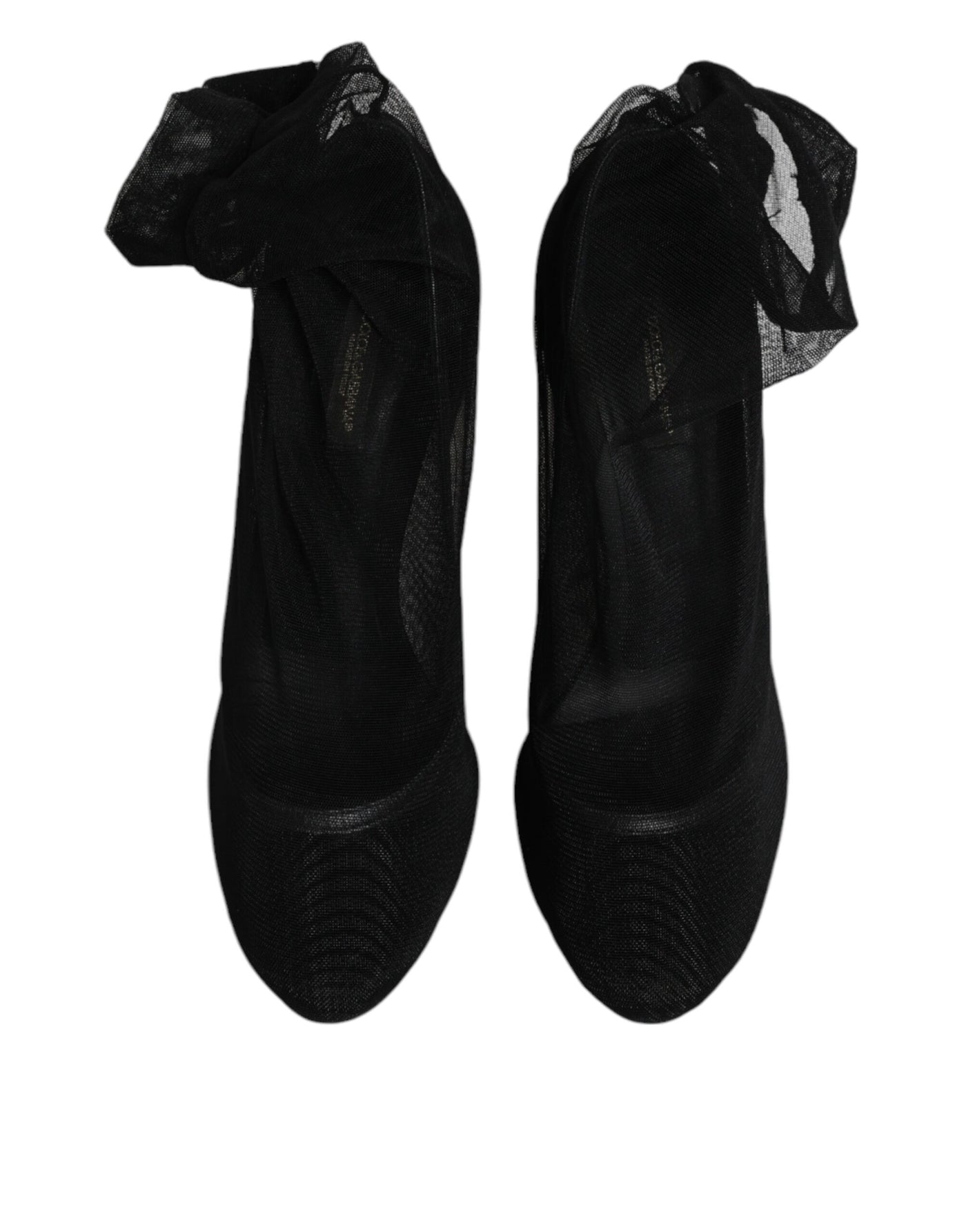 Bottes style chaussettes en maille de nylon noir Dolce &amp; Gabbana