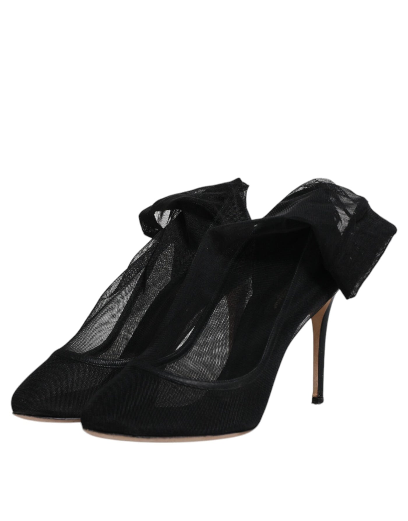 Bottes style chaussettes en maille de nylon noir Dolce &amp; Gabbana