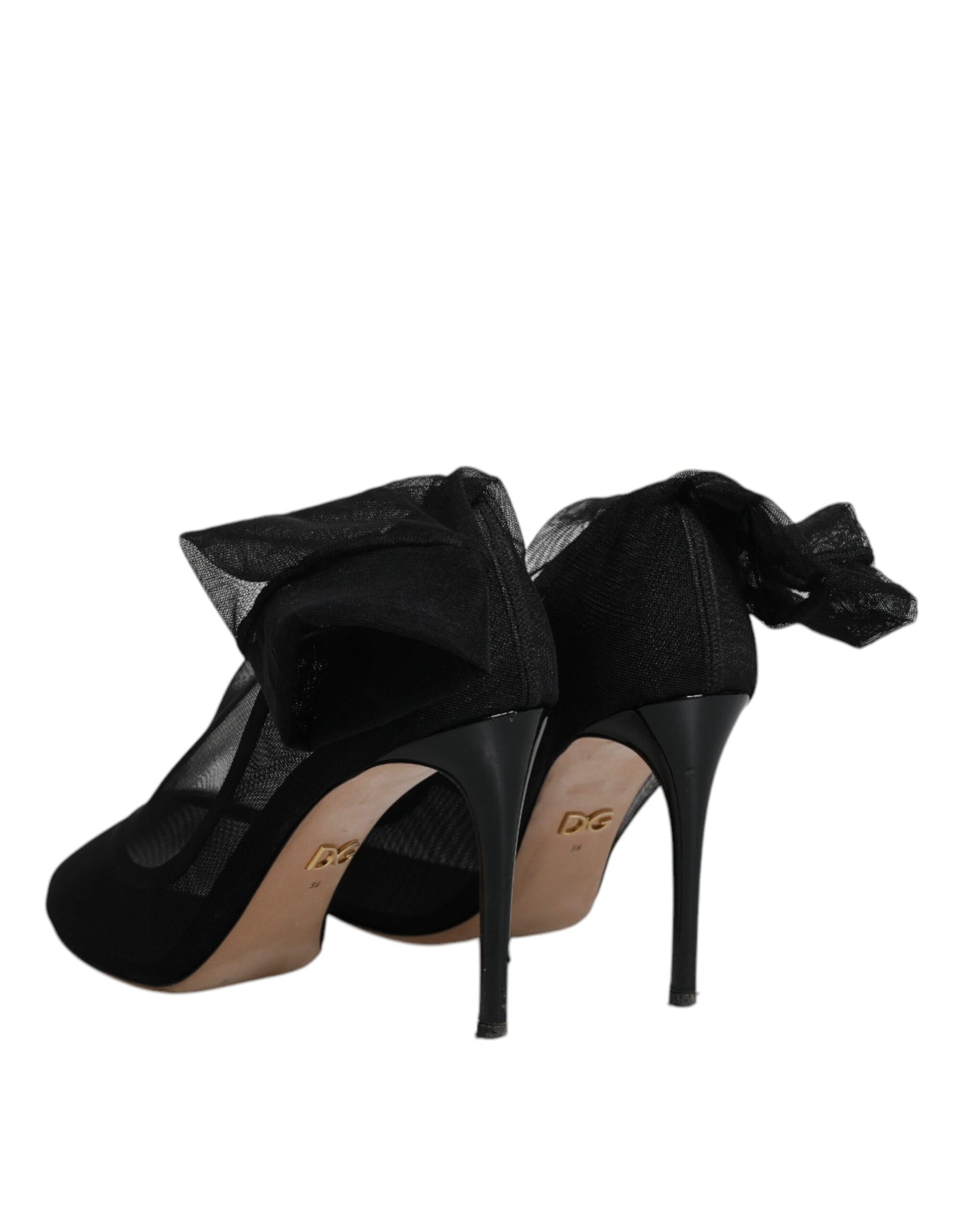 Bottes style chaussettes en maille de nylon noir Dolce &amp; Gabbana