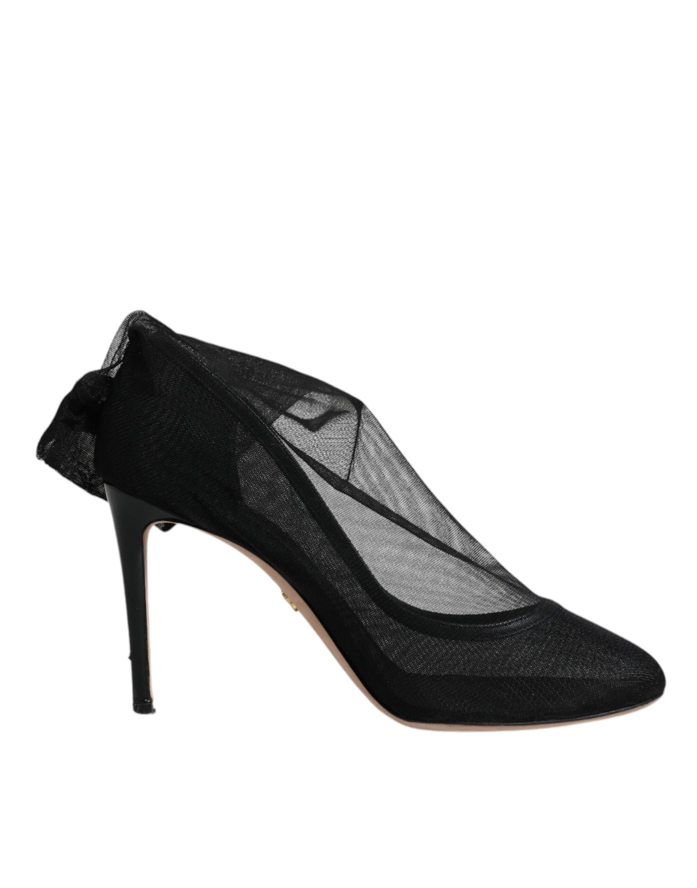 Bottes style chaussettes en maille de nylon noir Dolce &amp; Gabbana