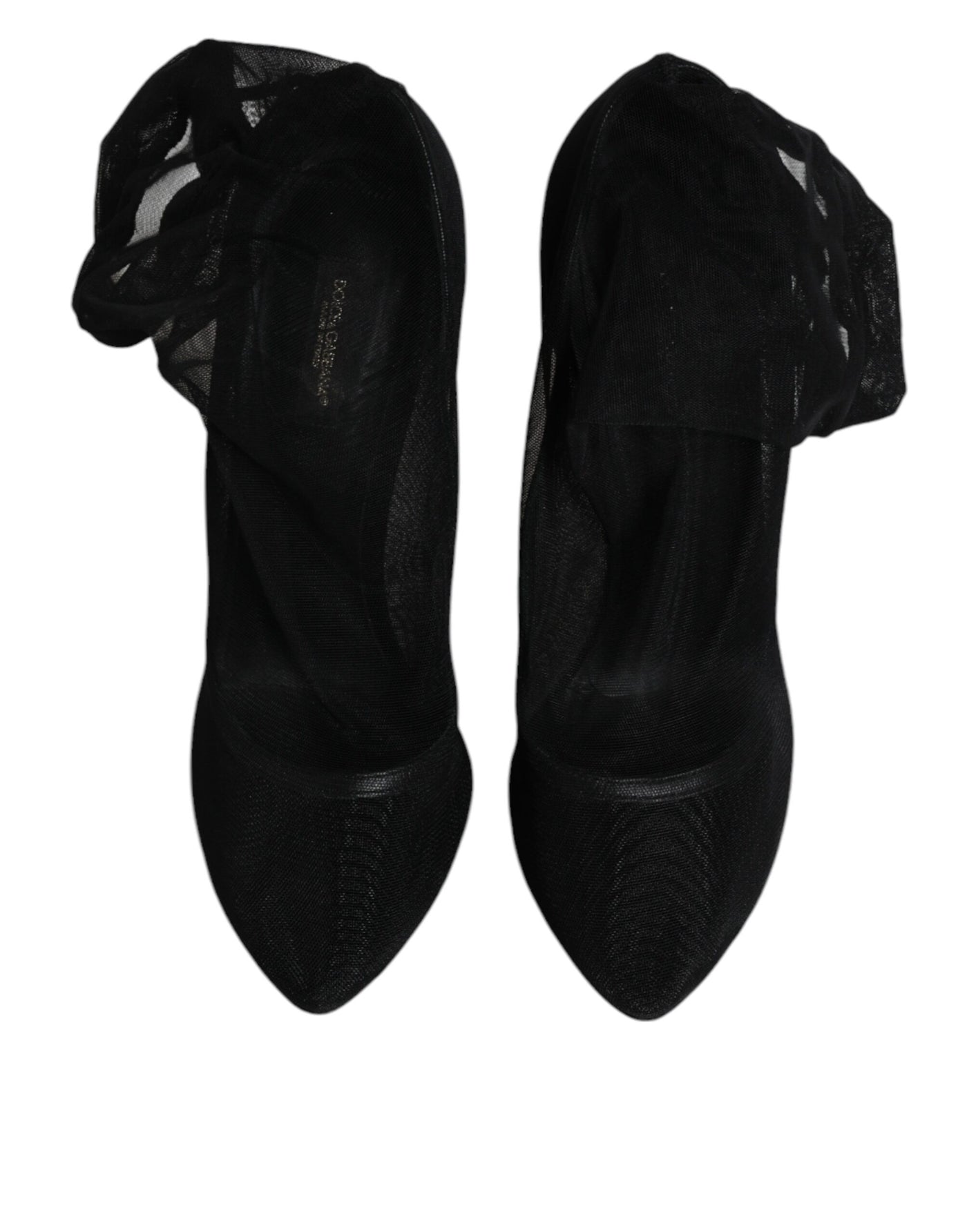 Bottes style chaussettes en maille de nylon noir Dolce &amp; Gabbana