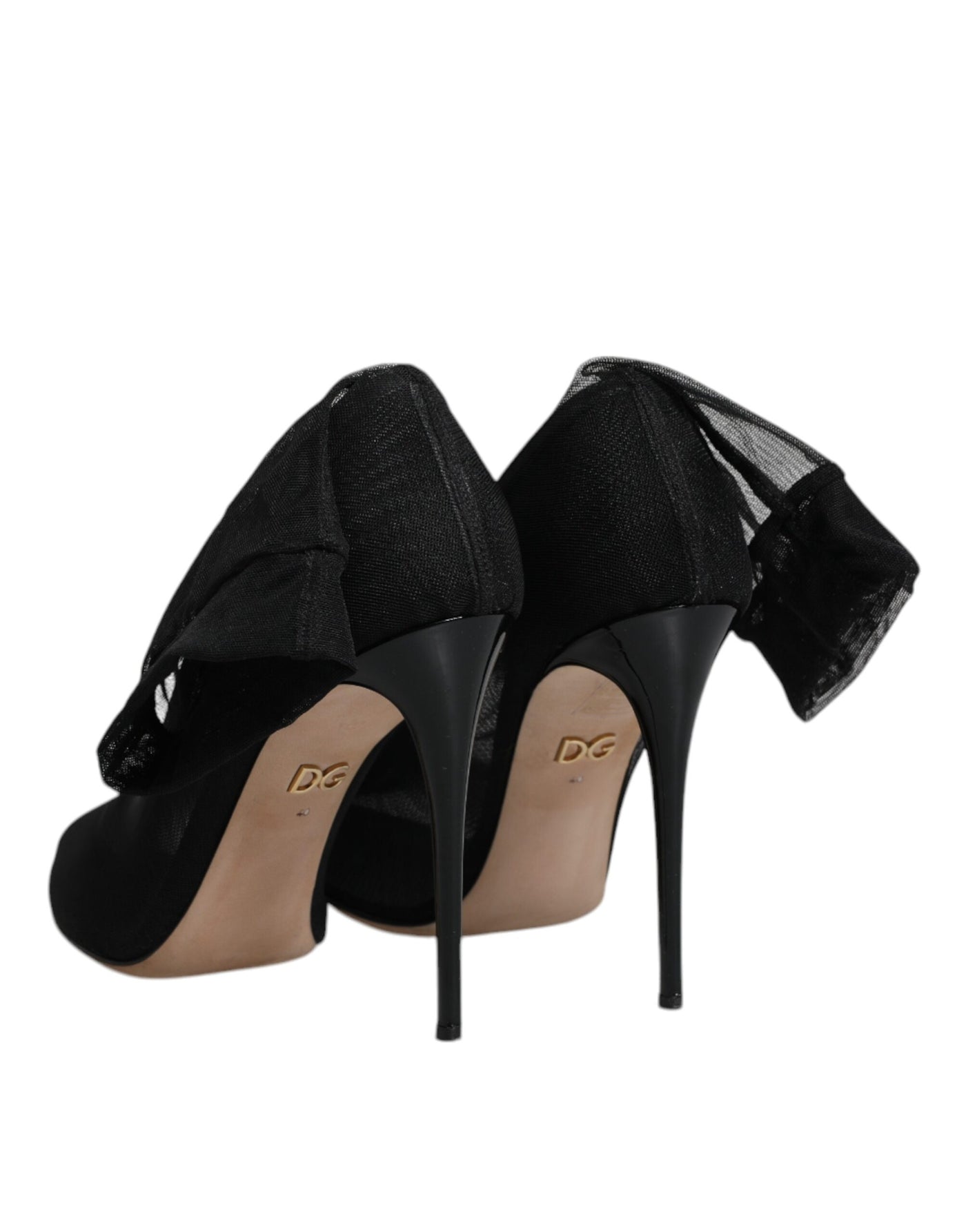 Bottes style chaussettes en maille de nylon noir Dolce &amp; Gabbana
