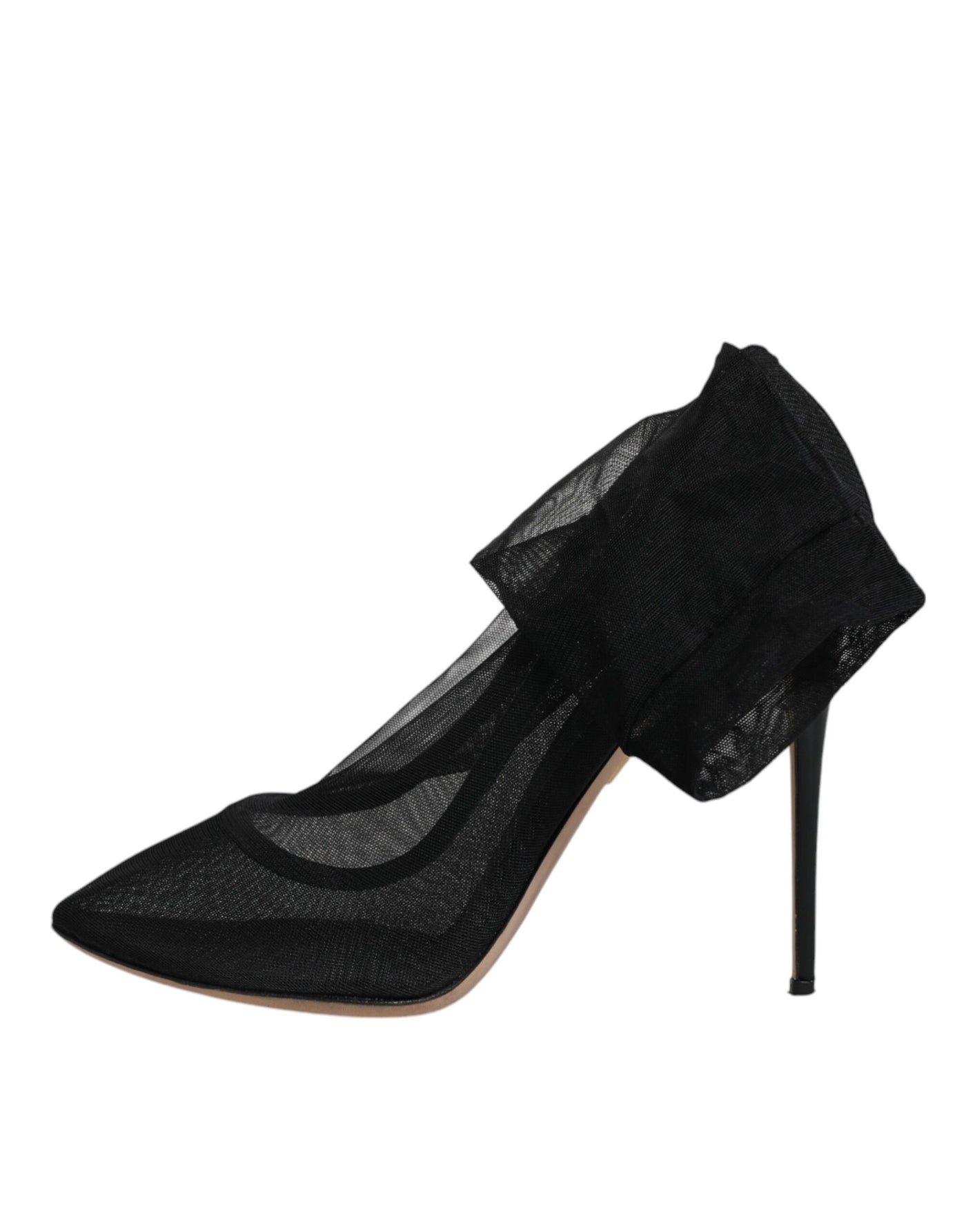 Bottes style chaussettes en maille de nylon noir Dolce &amp; Gabbana