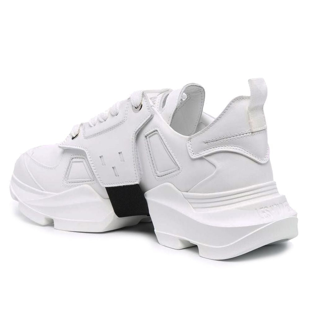 Les Hommes witte kalfsleren heren sneaker