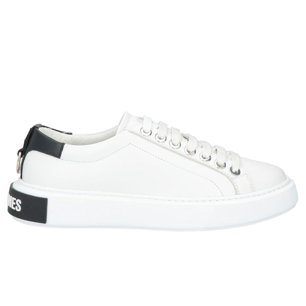 Les Hommes witte kalfsleren heren sneaker