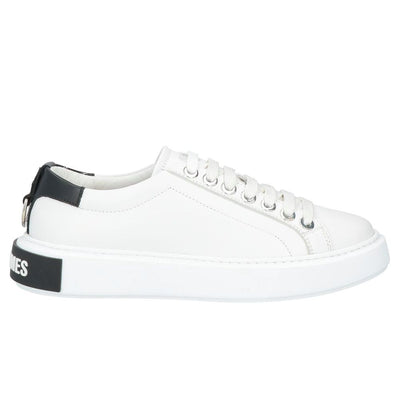 Les Hommes witte kalfsleren heren sneaker