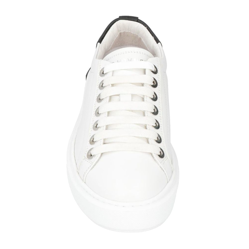 Les Hommes witte kalfsleren heren sneaker
